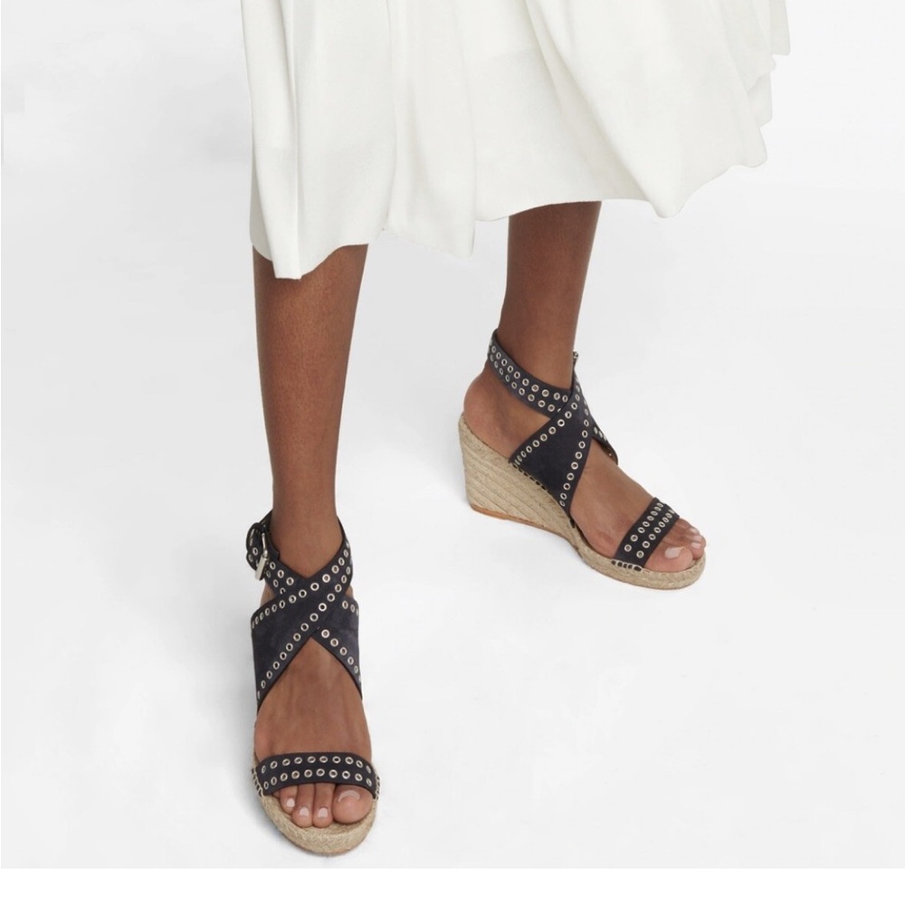 Isabel Marant Suede Iriane Wedge Espadrilles